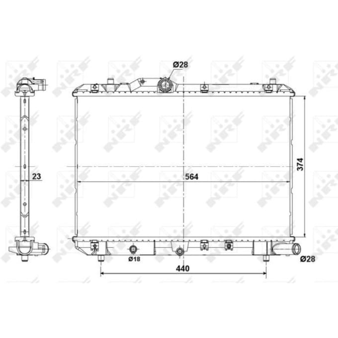 Radiator, motorkoeling NRF 56101