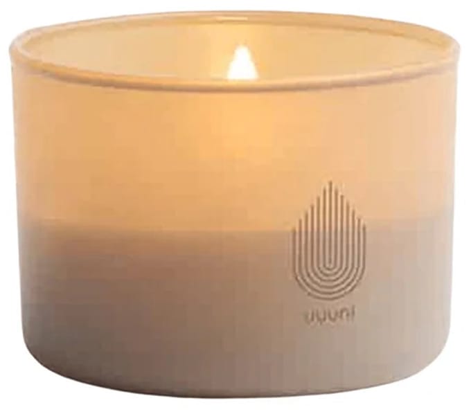 Uyuni - Glass LED-kaars - Beige - 8,2 cm x 6 cm