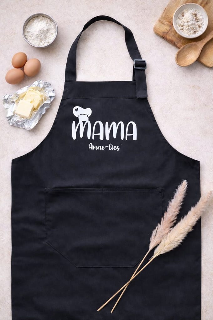 Keukenschort “MAMA” met naam | gepersonaliseerd - dames | Verjaardagscadeau | moederdag kerst