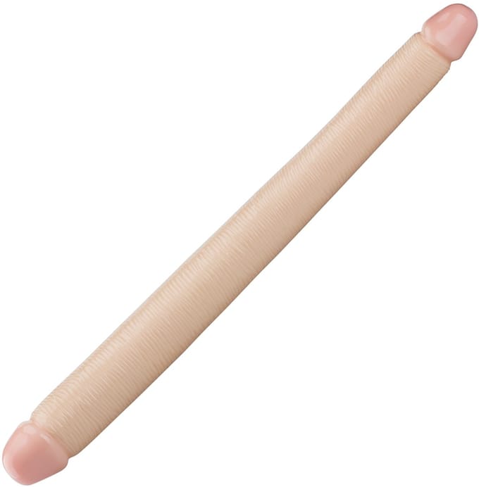 Being Fetish - PVC Dubbele Realistische Dildo 48,5 cm – Lichte Huidskleur