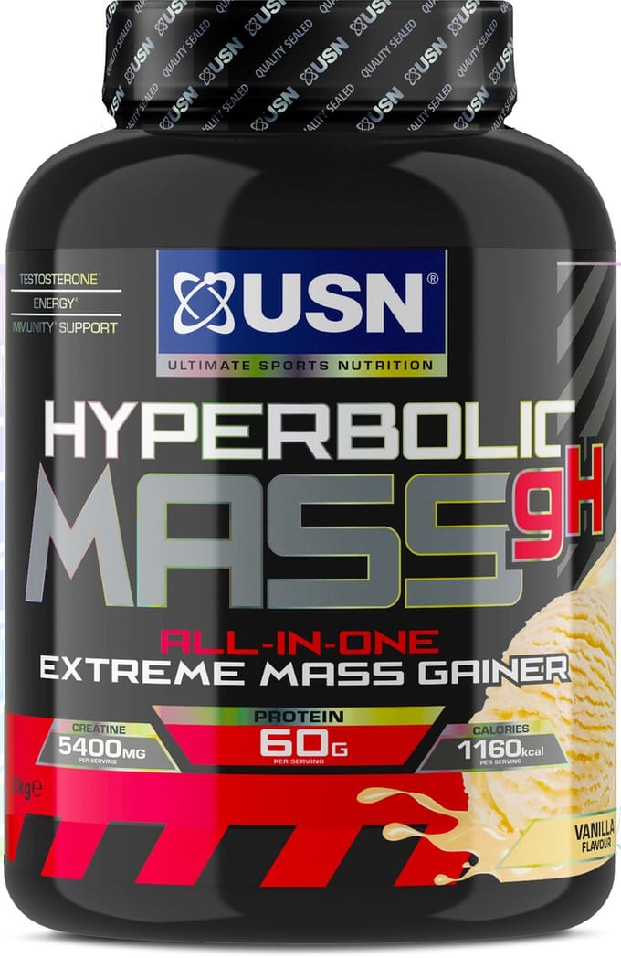 USN Hyperbolic All in One Mass (2000g) Vanilla - Gewichtstoename - Met Creatine