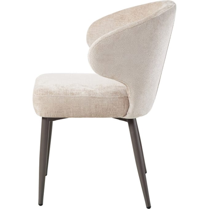 PTMD - Eetkamerstoel Ares - Beige - 60x60x84.5cm