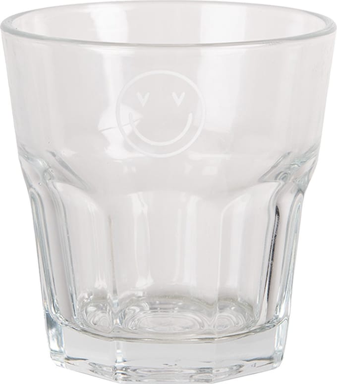 Clayre & Eef Waterglas 200 ml Transparant Glas smile
