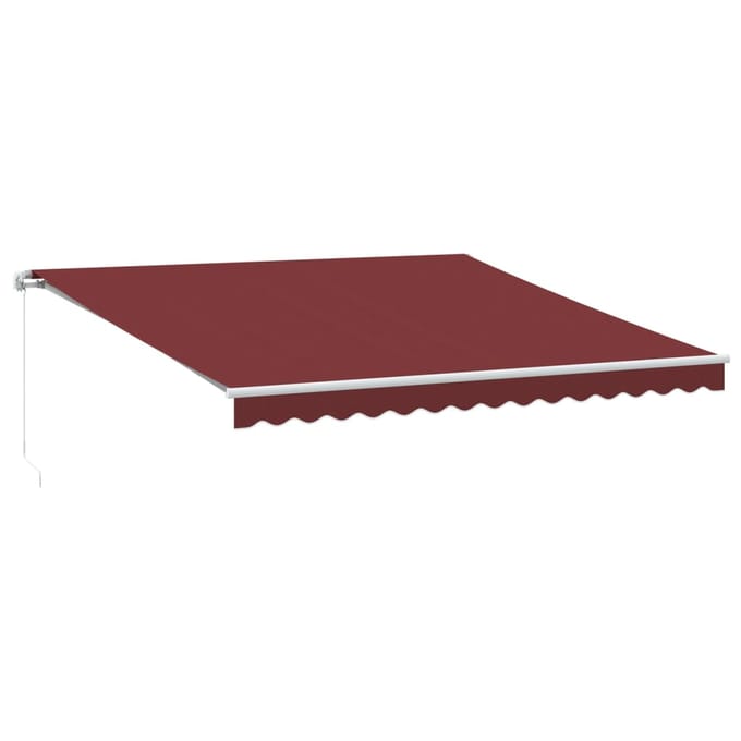 vidaXL - Uitschuifbare - luifel - Bordeauxrood - 400 - × - 350 - cm