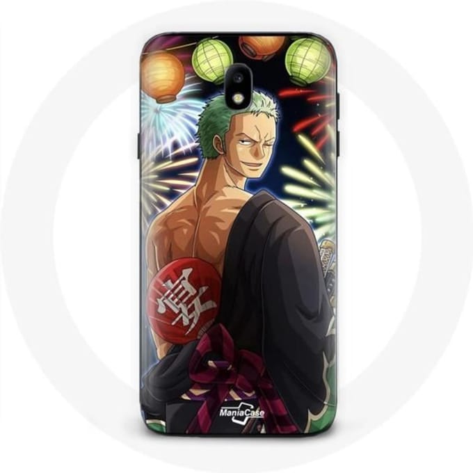 Coque pour Samsung Galaxy J7 2017 One Piece Joyeux noël Zoro Anime Manga
