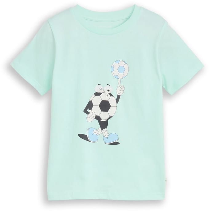 Tom Tailor - T-shirt met voetbalprint - Maat 92/98 - light bay green
