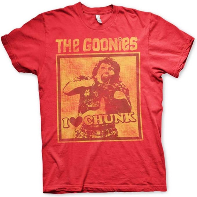 The Goonies Heren Tshirt -M- I Love Chunk Rood