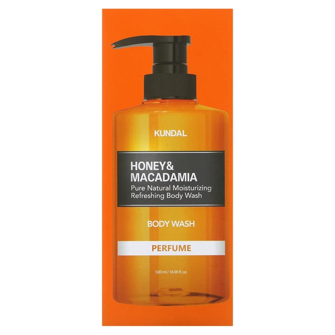 Gel douche Kundal, miel et macadamia, musc blanc, 500 ml (500ml) black