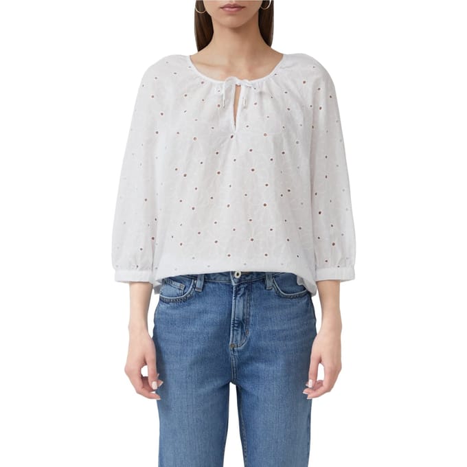 s.Oliver -qs Blouses White Maat: 44 | Blouses Outlet | Dames | Wit