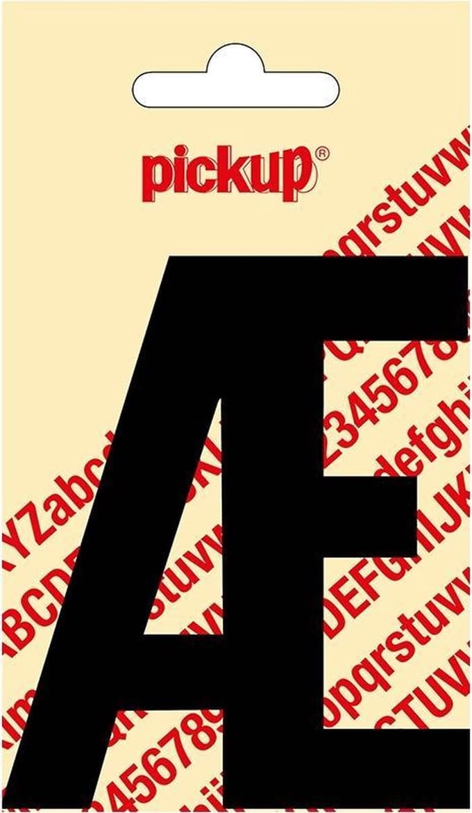 Pickup plakletter Nobel 90 mm zwart AE - 31002090AE