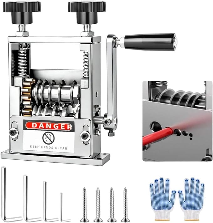 Kabel Stripper - Draadstripper Machine - Snel Kabels Strippen - Robuuste Constructie - 25x9x8 cm - Zilver