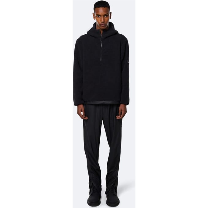 Rains - maat L/XL - Fleece Pullover Hoodie - Black - Unisex