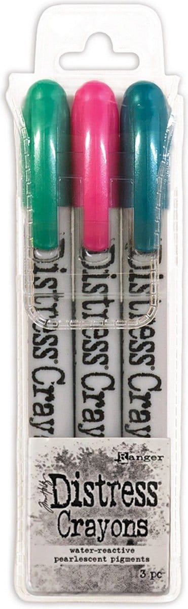 Ranger Distress Pearl Crayons Holiday Set 4