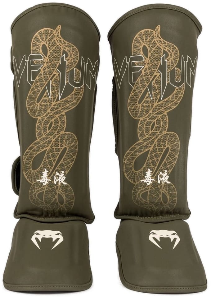 Venum Serpenti Scheenbeschermers Kaki Brons Ivoor - M