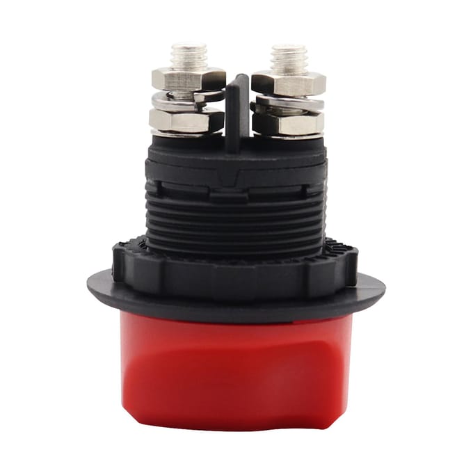 Accuschakelaar 150A 32V Accu-ontkoppeling Master-stroomonderbreker voor campers, ATV's, auto's, boten rood