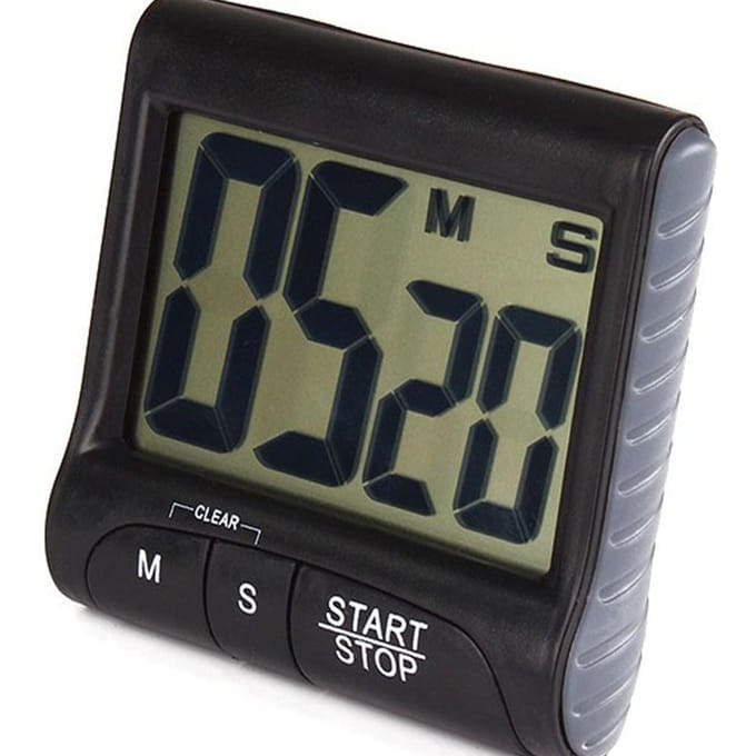 Digitale keukentimer met sterke magneet Achterkantstandaard Ophanggat Luid alarm Groot LCD-scherm