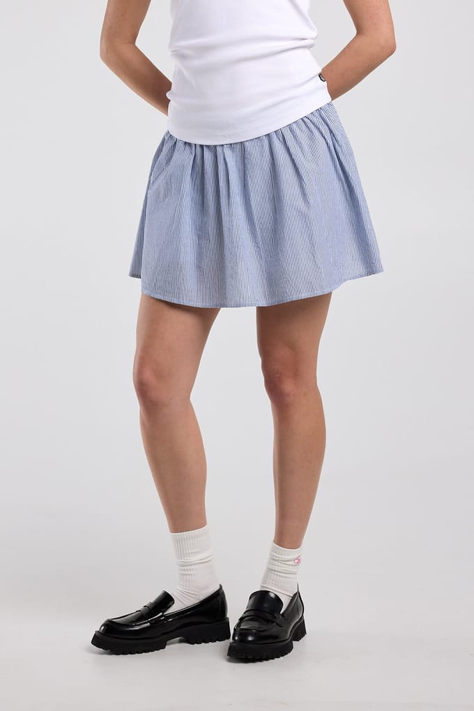 America Today Rachel Blue/white Maat: S | Mini Rokken Outlet | Dames | Blauw