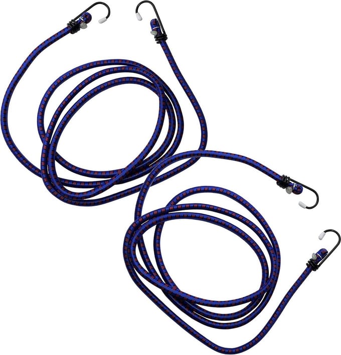 Set van 2 Elastische Spanbanden met Haken voor Bagage en Dekzeilen