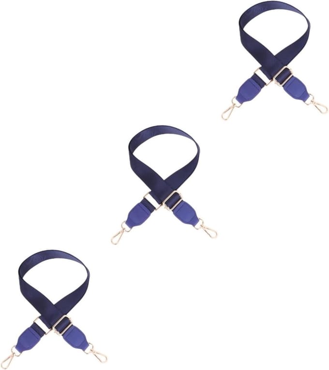 Schouderband Tassen - Verstelbare Riem - Tas Vervangen - Set van Drie - 135 cm Lengte - Blauw