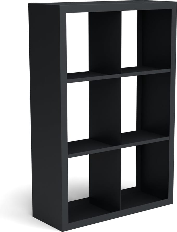 Beltza zwarte houtopslag onderverdeling 6 vakken 1000x385x1500 mm