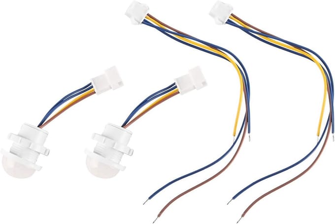 2 Stuks PIR Bewegingssensor Schakelaar voor Verlichting - Infrarood Sensor Module voor Plafondlampen en Downlights