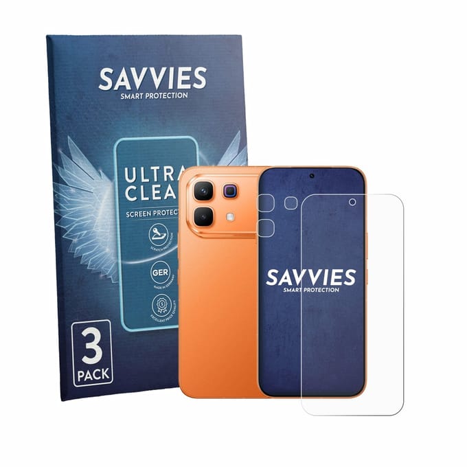 Savvies - Screenprotector voor Infinix Note 60 Pro (Voor+Camera) - Folie Beschermfolie transparant 6 Stuks