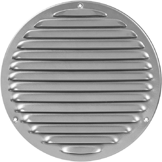 Rond Metaal Ventilatie Rooster Ø200mm - Grijs Ventilatiepaneel met Insectengaas