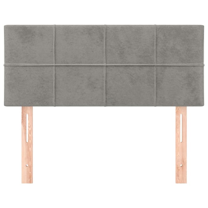 vidaXL - Hoofdbord - 90x5x78/88 - cm - fluweel - lichtgrijs