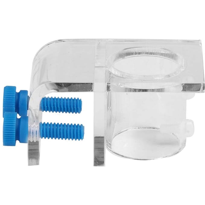 Aquarium Bac à Poissons Acrylique Tuyau d'Eau Flexible Fixé Clip Support de Fixation Support trou unique white
