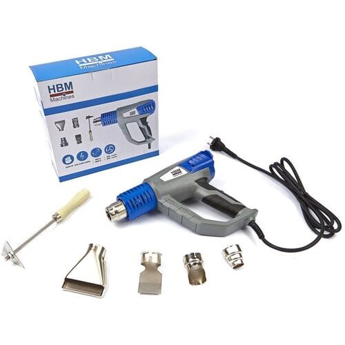 HBM Verstelbaar Heteluchtpistool Deluxe 2000 Watt Incl 6 accessoires