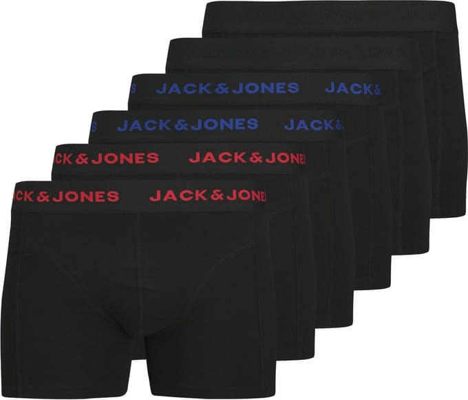 Jack & Jones Heren Boxershorts 6 Pack Basic Trunks Veelkleurig S Katoenen Ondergoed Onderbroeken