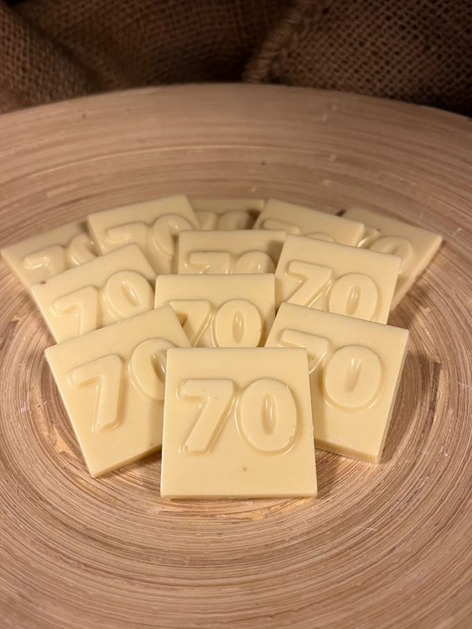 Callebaut - Chocolade cijfer 70 - Verjaardag cadeau - Smaak wit