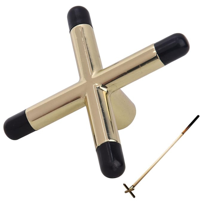 Metaal Duurzaam Antislip Biljart Snooker Pool Keu Steun Brug Hoofd Houder Biljart Accessoire(Kruis beige