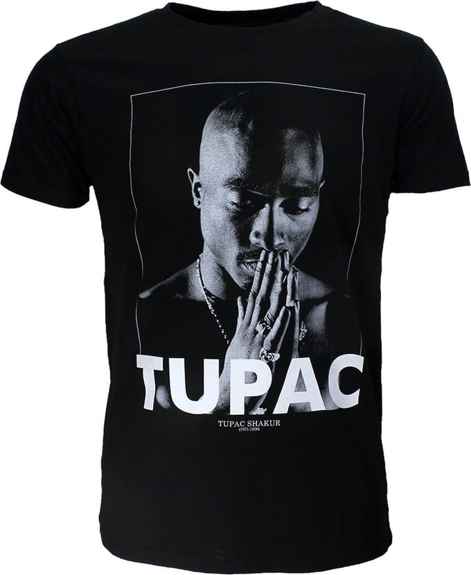 2PAC Tupac Praying T-Shirt - Officiële Merchandise - S