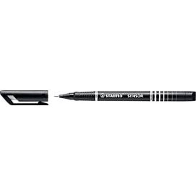 STABILO SENSOR - Fineliner 0.3 mm - Zwart - Doos 10 stuks
