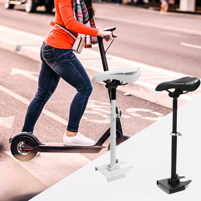 Elektrische skateboardzadel opvouwbaar verstelbare hoogte schokabsorberende opvouwbare stoel stoel zwart