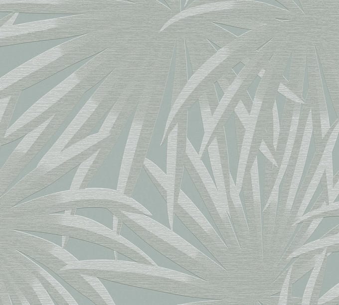 PALMBLADEREN BEHANG | Botanisch - Blauw Mint - A.S. Création Casual Living
