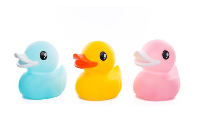 DHINK Eend Kinderlamp Multikleur LED licht Kinderkamer Kids- Geel