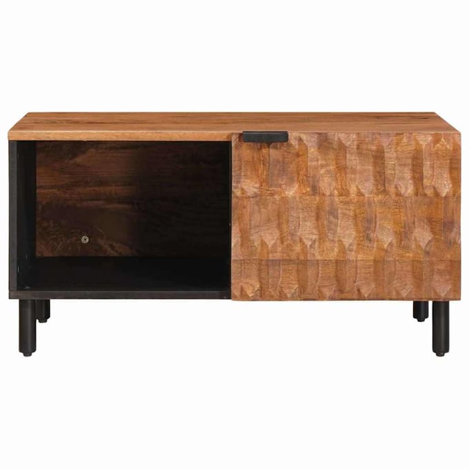 vidaXL - Salontafel - Bruin - 80 - x - 50 - x - 40 - cm - Massief - Mango - Hout