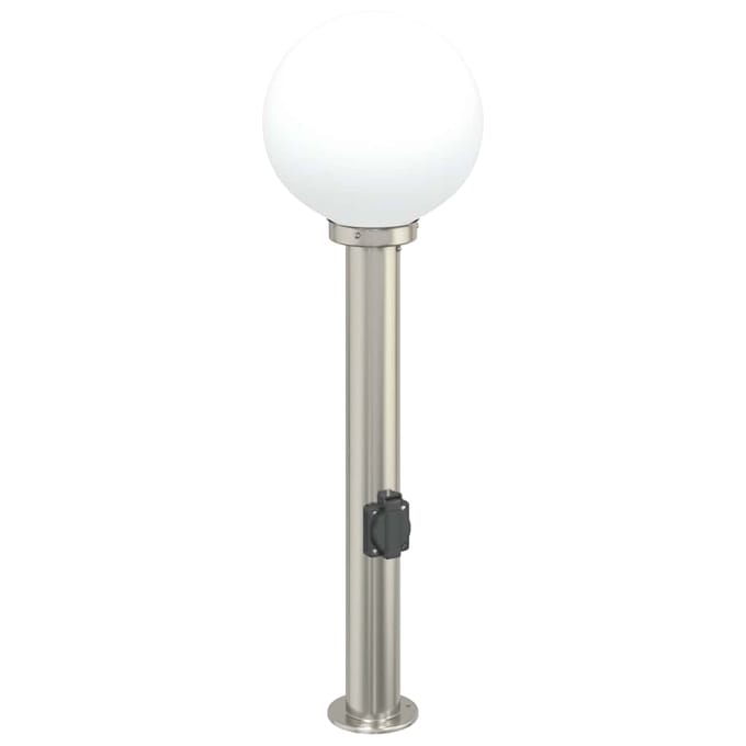 vidaXL Bolderarmatuur met stopcontact 80 cm RVS IP44