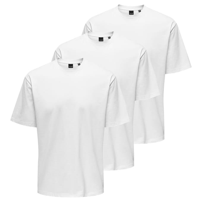 Only & Sons Heren t-shirt 3 pack Onsfred