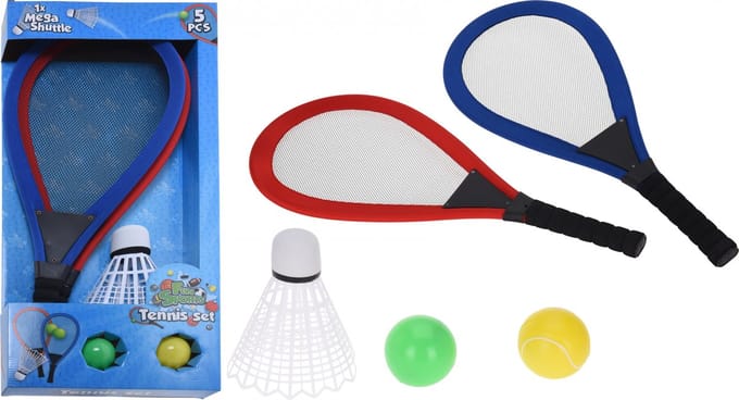 Tennisset XL met mega shuttle - 5 delig