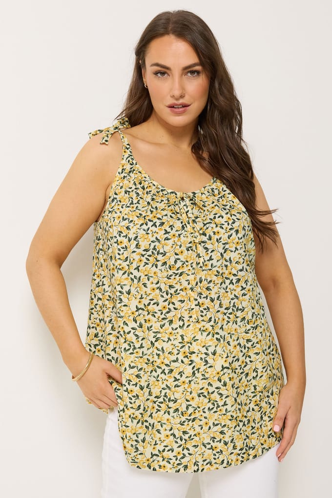 Yours Gele Citroen Cami Vesttop Size 42