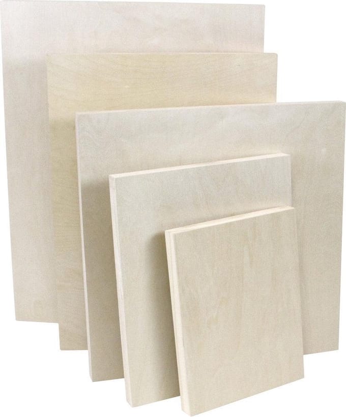 Schilderspaneel 3D - Schildersdoek hout - 30 x 40 cm - per 2 verpakt - Schilderspanelen