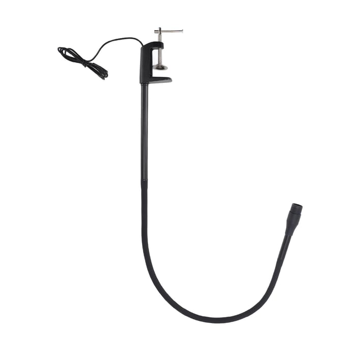Wimperverlenging UV Lamp Zwanenhals LED Verstelbare Spotgrootte met Klem Voetpedaalschakelaar UV Nagel black