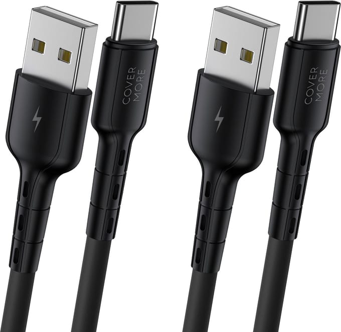 Usb C kabel naar usb A - 2 stuks - 1m - Sterk - Flexibel - Zwart