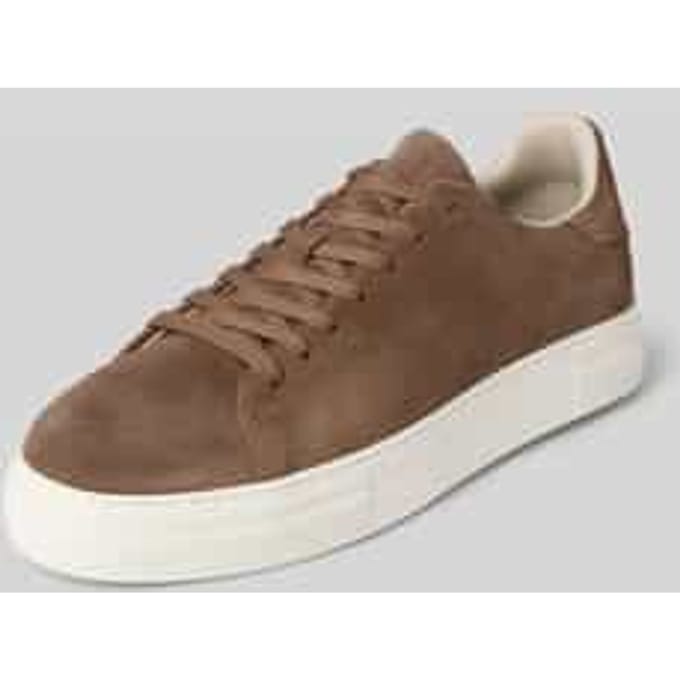 Lage sneakers van echt rundernubuck, model 'DAVID'