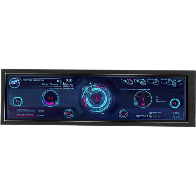 8,8 inch PC Temperatuur Monitor 1920x480 60Hz voor AIDA64 PC Sensor Paneel Display CPU GPU SSD Data Temperatuur