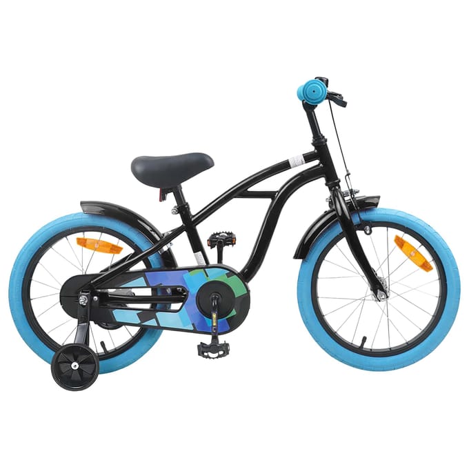 vidaXL - Kinderfiets - 16 - Inch - voor - 4-6 - jaar - oud - Zwart