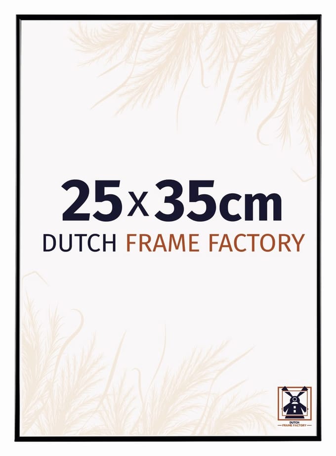 Fotolijst 25x35 cm - Kunststof - Zwart Hoogglans - Easy